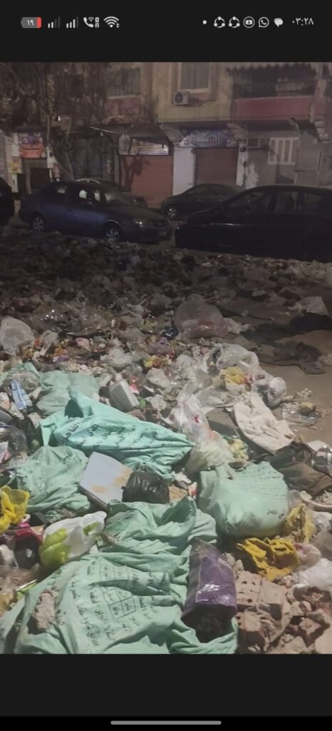 تراكم القمامة أسفل كوبري عمرو بن العاص حي الهرم