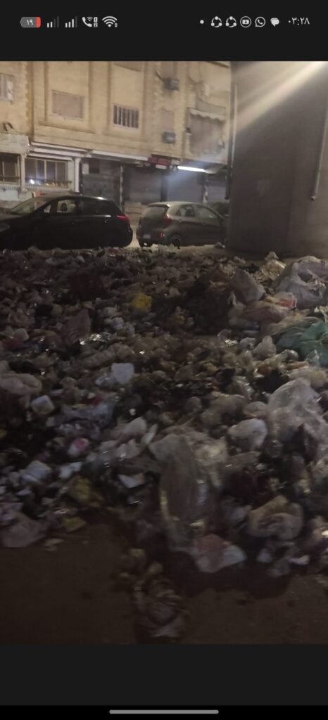 تراكم القمامة أسفل كوبري عمرو بن العاص حي الهرم